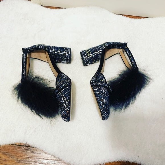 Anthropologie | Bettye by Bettye Muller Faux Fur T-Strap Heels - Picture 12 of 13